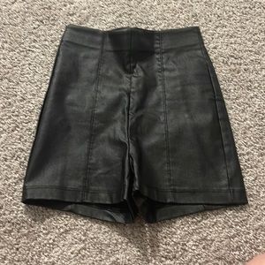 Akira faux leather shorts
